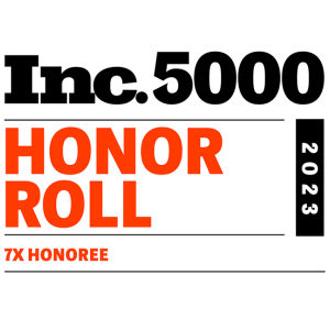 image with text Inc 5000 Honor Roll 2023 7x honoree