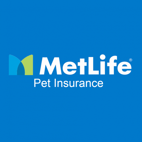MetLife company logo with white lettering on a blue background.
